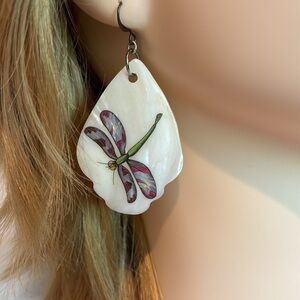 Dragonfly Shell Earrings from Gulf Shores AL
